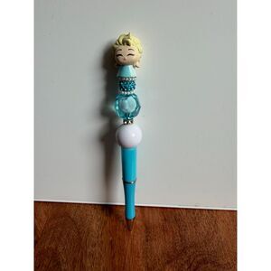Elsa Beaded Pen – Disney Doorables Squishalot Frozen Kawaii Ballpoint Pen